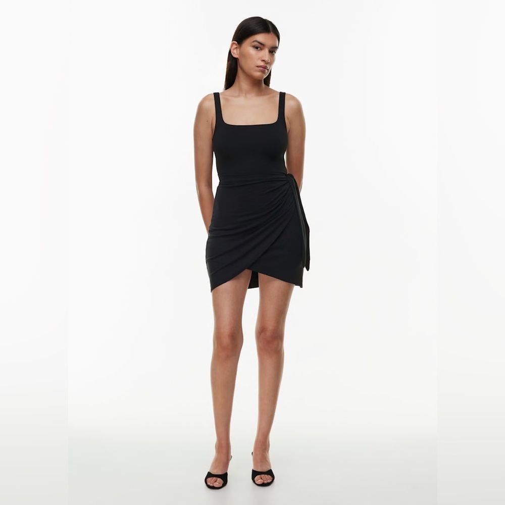 Wilfred Saturn Wrap Dress, Black